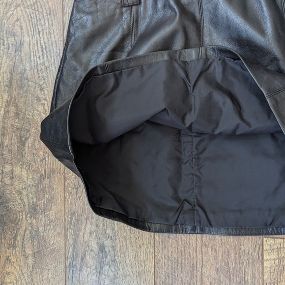 Vintage 90s Wilson's Maxima Leather Mini Skirt Minimalist Capsule - Picture 6 of 15